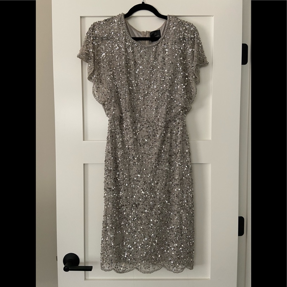 Adrianna Papell Shirt Beaded Dress